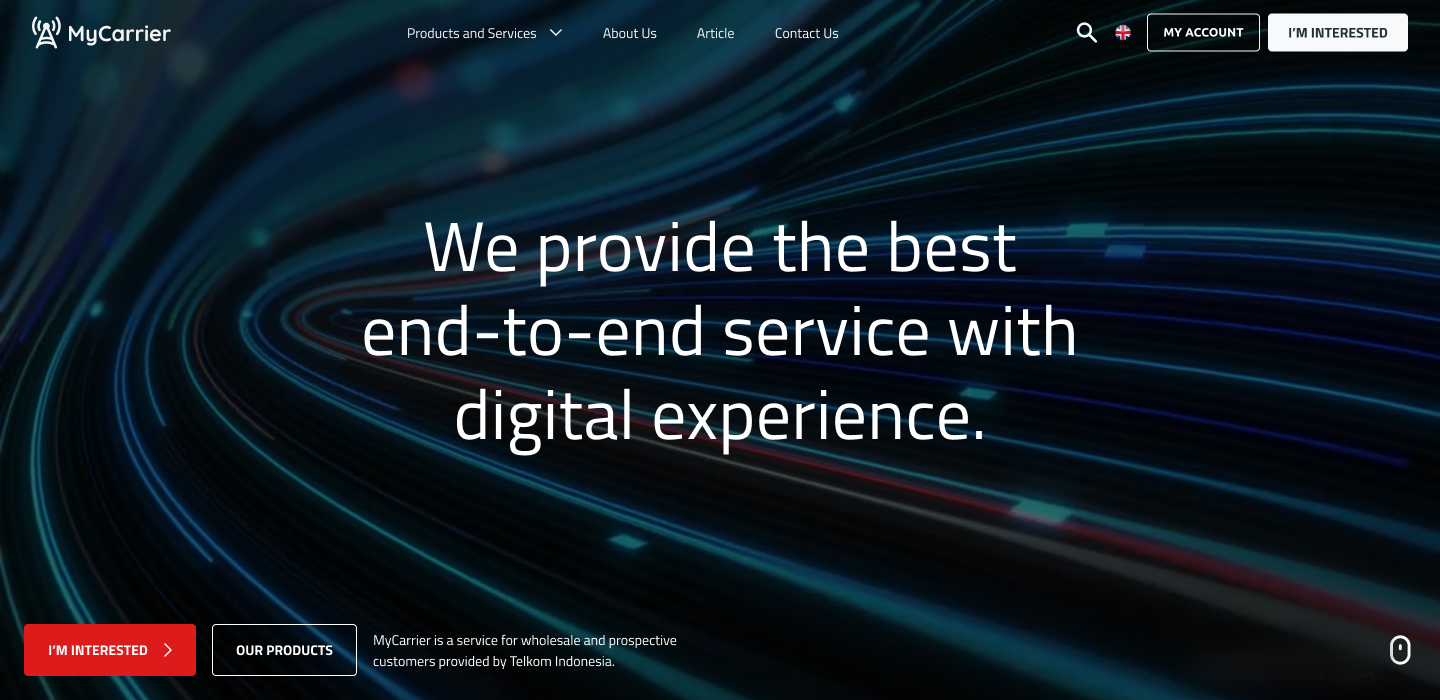 My Carrier Landing Page